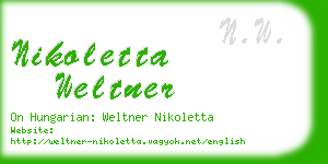 nikoletta weltner business card